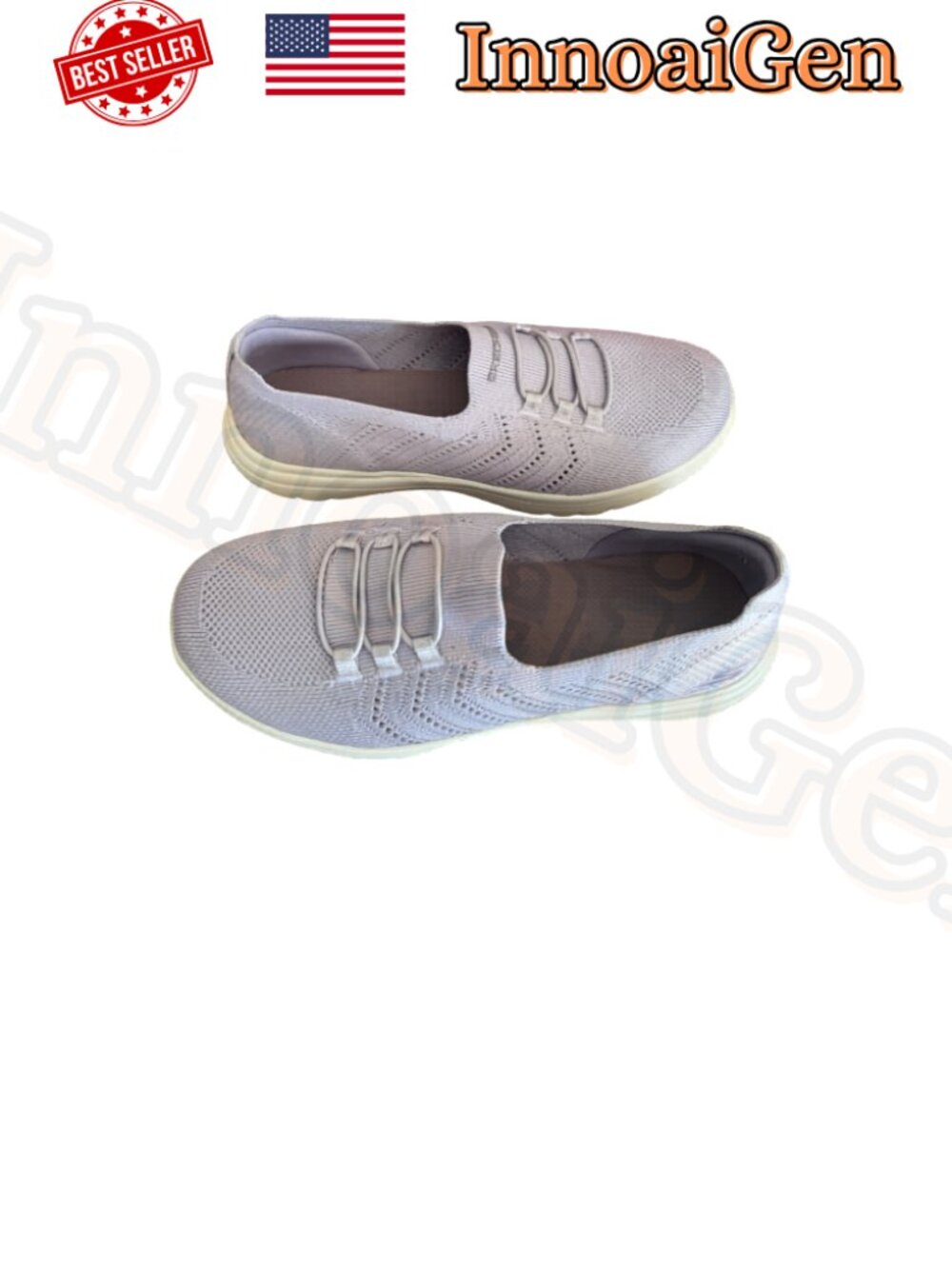 Skechers On-The-Go Flex Determined Lilac Slip On Walking Sneakers Women's Size 8